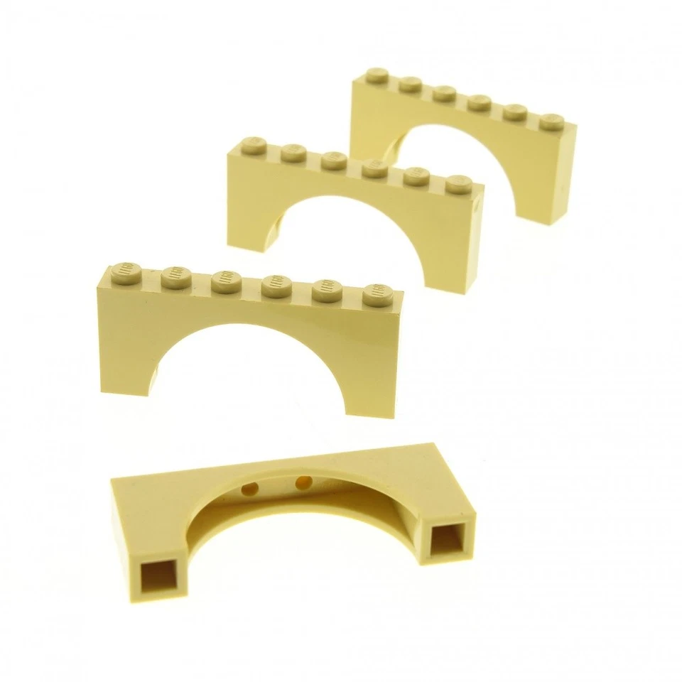 4x Lego Arco Ladrillo 1x6x2 Beige Arcos Puente Redondo Castillo Arco Puerta 15254 12939 Foto 1 de 1