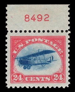 MOMEN: US #C3 PLATE SINGLE MINT OG NH PSE GRADED CERT XF-90J LOTTO #95448 - Foto 1 di 3