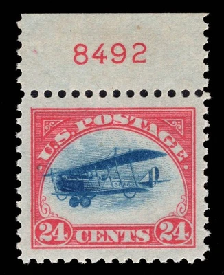 MOMEN: US #C3 PLATE SINGLE MINT OG NH PSE GRADED CERT XF-90J LOT #95448 - Image 1 of 3