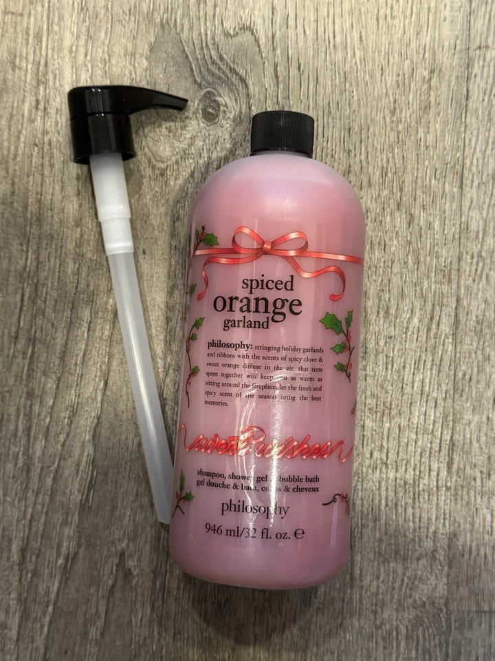 Philosophy Spiced Orange Garland Shampoo Duschgel Schaumbad 32 Oz. mit Pumpe - Bild 1 von 1