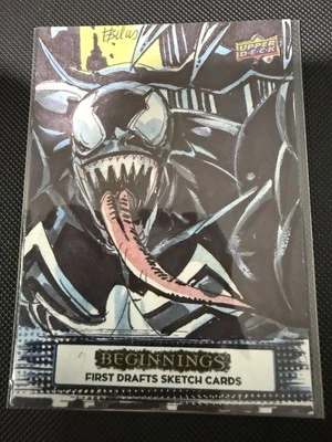 2023 MARVEL BEGINNINGS VOL.2 SERIES 2 First Draft Sketch Card Venom 1 Of 1 - Image 1 of 2