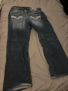BKE Jeans Mens 36x32 Blue Tyler Bootcut Dark Wash Mid Rise Denim - Picture 1 of 4