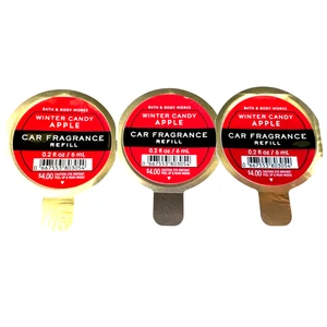 Bath & Body Works Winter Candy Apple Scentportable Aceite Recarga Coche Lote de 3 - Imagen 1 de 1