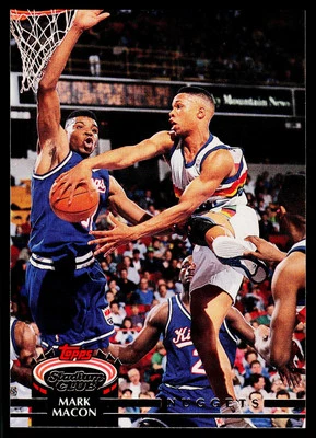 Mark Macon, 1992-93 Stadium Club, #16, Denver Nuggets, - Image 1 of 2