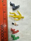 6 Toy Miniatures Seated Men People Vintage Misc B37