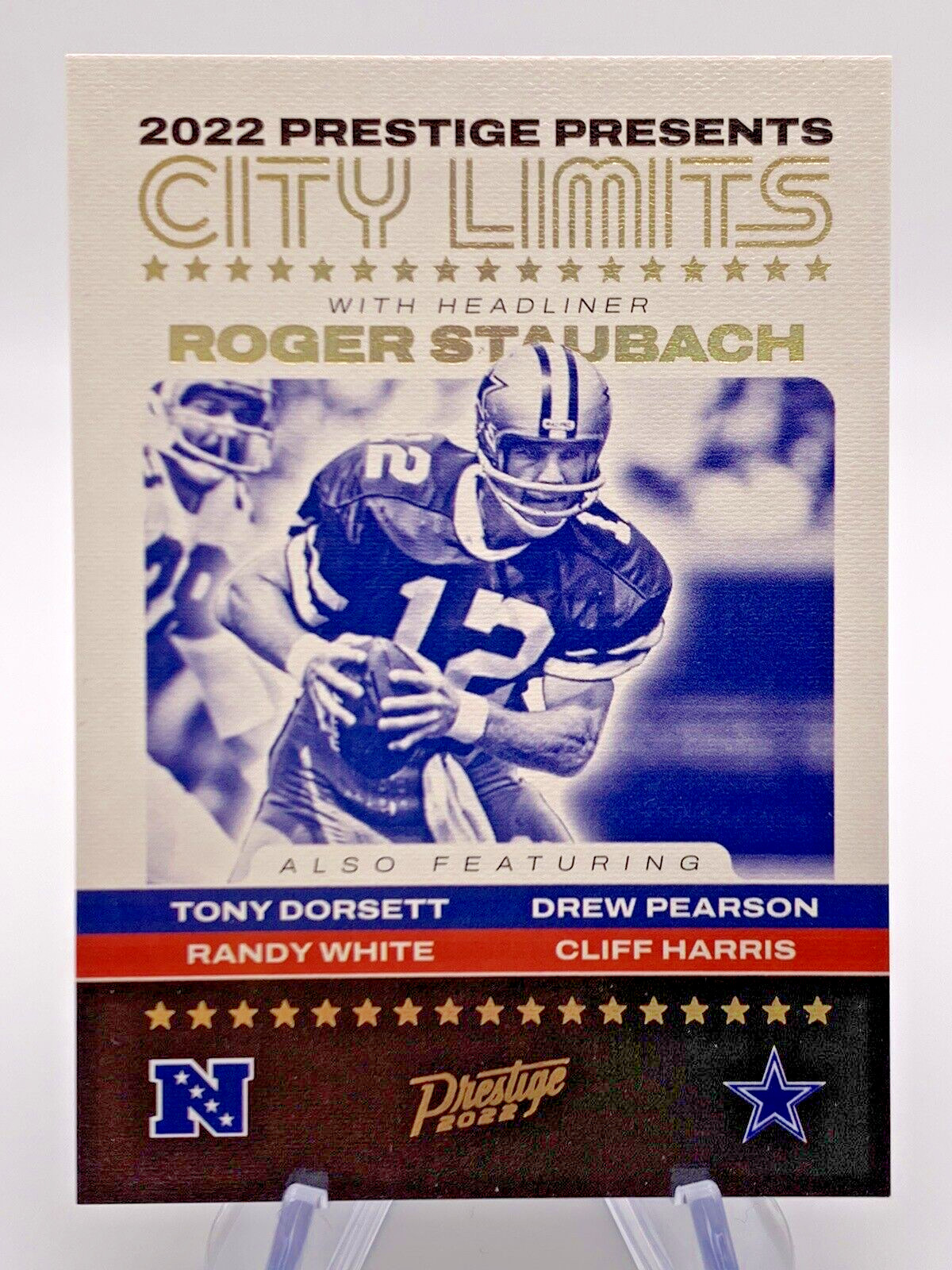 2022 PANINI PRESTIGE #CL-8 ROGER STAUBACH CITY LIMITS DALLAS COWBOYS