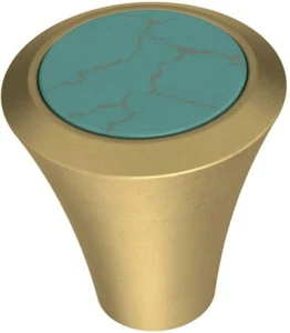 Perno de ágata Liberty 1-1⁄8"" (29 mm) p38484c-bta-cp latón y ágata turquesa - Imagen 1 de 2