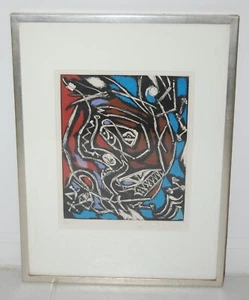 Andre Masson "L'oeuf cosmique" Edición Limitada Drypoint Grabado Arte Firmado 14/50 - Imagen 1 de 7