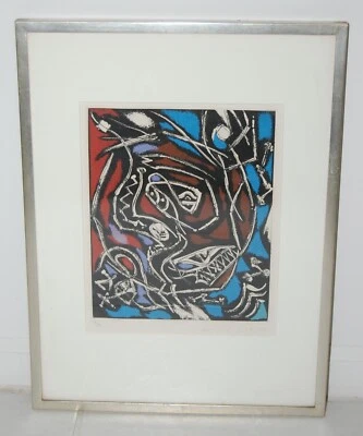 Andre Masson "L'oeuf cosmique" Edición Limitada Drypoint Grabado Arte Firmado 14/50 Foto 1 de 4