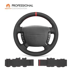 MEWANT DIY Stitch Black Suede Car Steering Wheel Wrap for Ford Falcon 2002-2008 - Picture 1 of 10