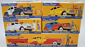 Dimestore Dreams 1/43 Fahrzeuge Taxi Lieferung Krankenwagen Polizei Schnellboot Station - Bild 1 von 5