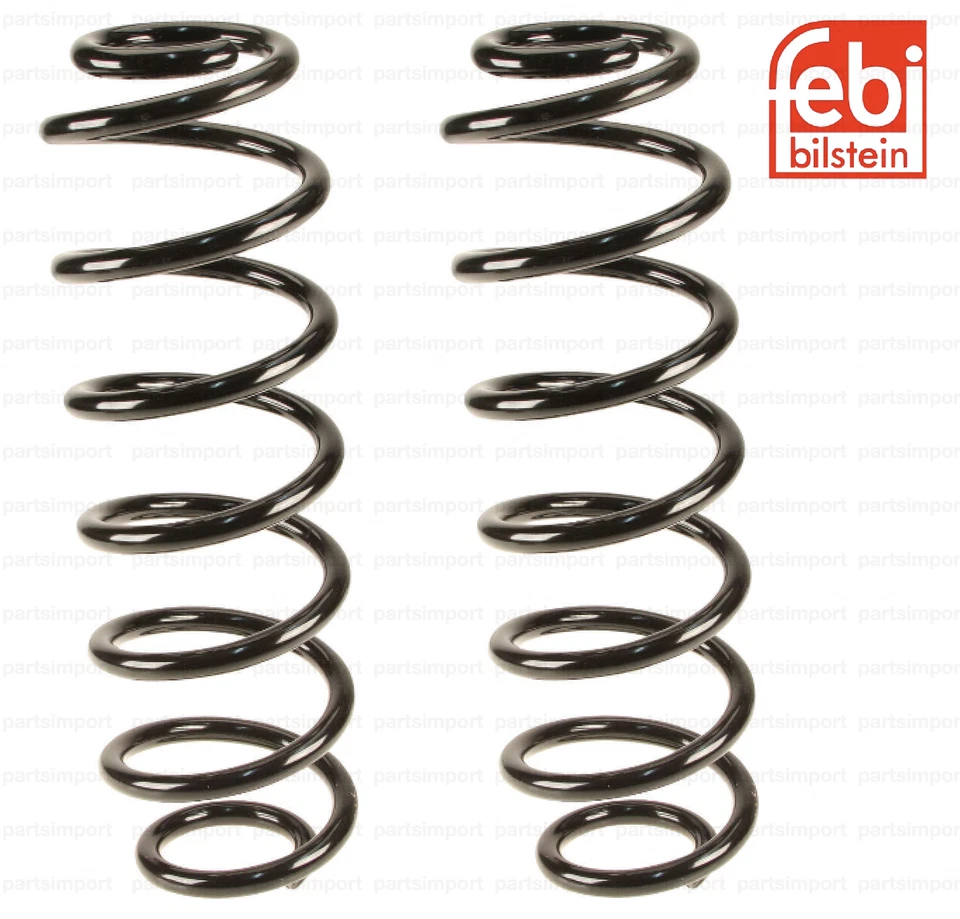 Set of 2 Rear Coil Springs L+R FEBI BILSTEIN for Volkswagen Beetle Golf Jetta - Image 1 of 1