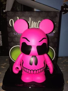 Cubierta de calavera fluorescente rosa 3" vinilo serie Urban Redux #2 - Imagen 1 de 3