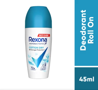 Desodorante seco de algodón Rexona 72H antitranspirante 45 ml [3 veces más fuerte protección] Foto 1 de 2