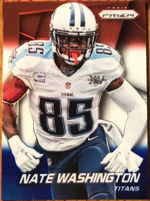 2014 Panini Prizm Prizms Red White & Blue Nate Washington #131 Tennessee Titans - Image 1 of 2