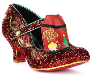Irregular Choice Eggcellent Evening Glitter Womens Heels Red US 5 - 11 - Picture 1 of 6