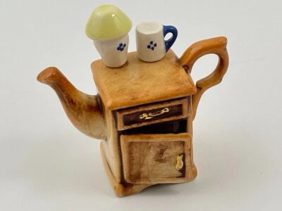 Paul Cardew Miniature Teapot England Tea Time Victorian Doll House Decor Tea Pot - Image 1 of 4