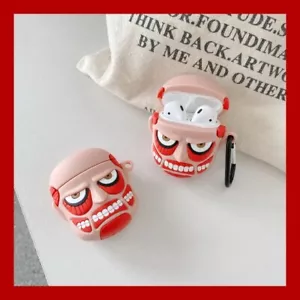 Attack on Titan Silicone 1/2 & Airpods Cartoon Case, 3D Design, Airpod Accessory - Picture 1 of 3