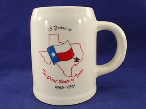 Tazza birra o caffè ceramica Houston Brewery 25° anniversario Texas vintage - Foto 1 di 9