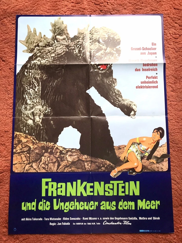 Frankenstein und die Ungeheuer aus dem Meer Kinoplakat Poster A1, Godzilla - Bild 1 von 1