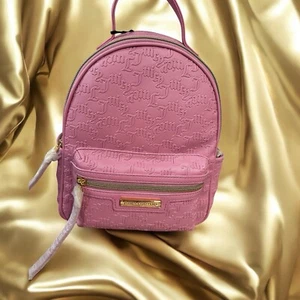 Neu Juicy Couture Big Spender Monogramm Mini klassischer Rucksack goldene Hardware - Bild 1 von 6