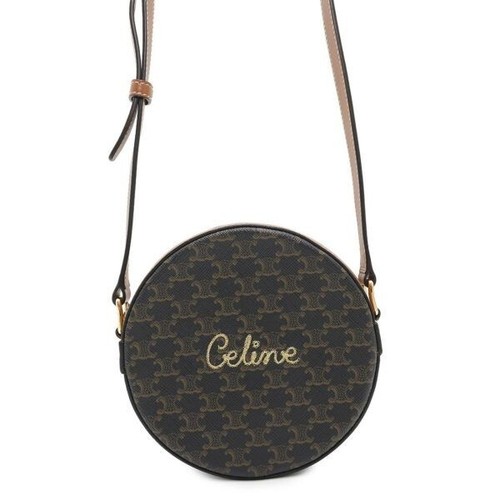 Borsa a tracolla Celine Triomphe borsa rotonda 10G342DGZ04BT CELINE borsa autentica