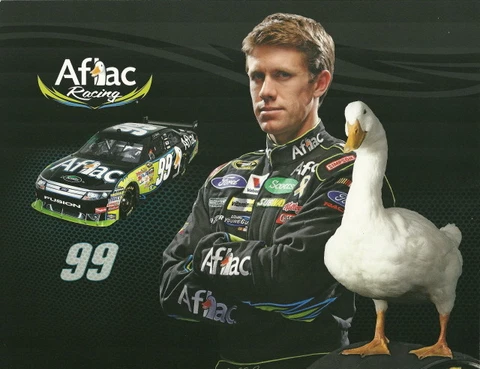 2010 Carl Edwards Aflac Ford Fusion NASCAR postcard Cover