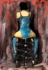 En la silla - Firmado, numerado, edición limitada - por F. DeTrolio - Imagen 1 de 10