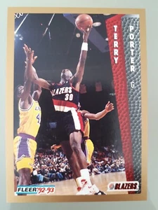 1992-93 Fleer Basketball Terry Porter #190 Portland Trail Blazers NBA Lesen! - Bild 1 von 2