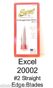 Excel Hobby Blades 20002 #2 hoja de borde recto súper afilada - 5 piezas - Imagen 1 de 2