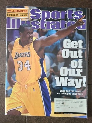 4 de junio de 2001 Shaquille O'Neal Shaq Los Angeles L.A. Lakers Sports Illustrated Foto 1 de 2
