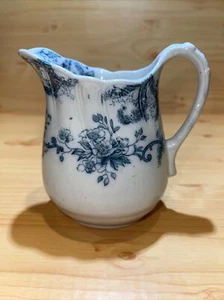 Antik Furnivals Royal England Ro No 237094 blau und weiß Milchkännchen 4 3/4" - Bild 1 von 11
