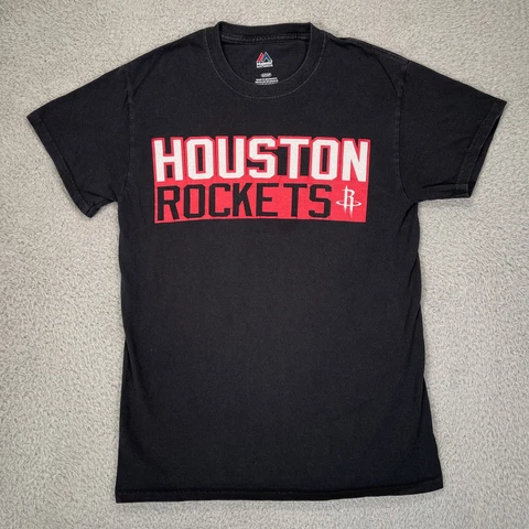 Houston Rockets Shirt Mens Small Black James Harden #13 NBA Basketball Majestic Cover