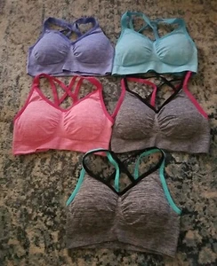 Amakc Teenager Girls Bra Underwear Sports Vest Tank Tops Training 5 Bras Size M - Picture 1 of 14