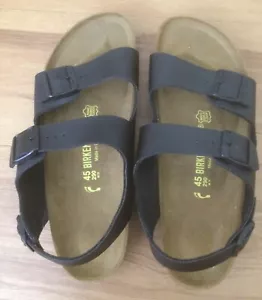 Birkenstock Milano Leather Black Sandals - Bild 1 von 2