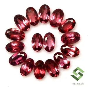 Natural Rhodolite Garnet Oval Cut 5x3 mm Lot 18 Pcs 5.26 CTS Loose Gemstones - Picture 1 of 6