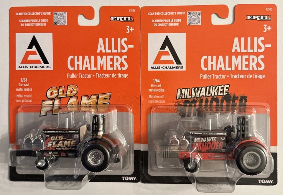 ERTL CHASE 1/64 Allis Chalmers D-21 Old Flame & Milwauke Mudder Pulling Tractors - Image 1 of 1