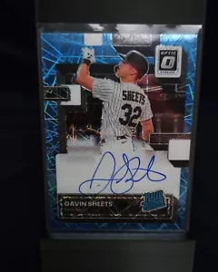 2022 Donruss Optic Rated Rookie - #RRS-GS Gavin Sheets Auto #20/99 Carolina Blue - Picture 1 of 7