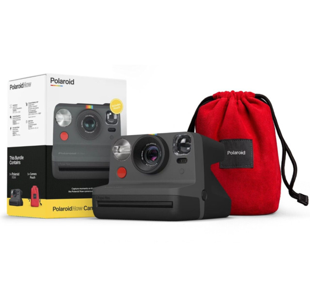 Polaroid Now - Cámara de película instantánea tipo I de segunda generación,  color rojo (9074)