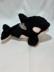 Kamogawa Seaworld ORCA KILLER WHALE  Small Plush Black & White Animal 9 in - Picture 1 of 8