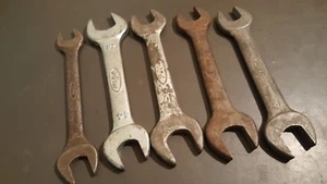 Lot of 5 Vintage Honda Motors Open-End Kit Wrenches HM Steam-Punk - Picture 1 of 10
