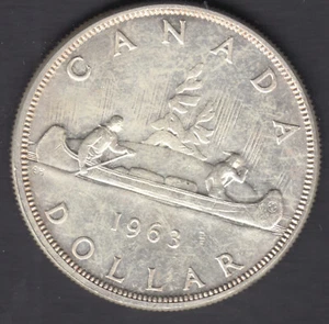 Canada Dollar Coin 1963 Elizabeth II - Silver - Picture 1 of 2