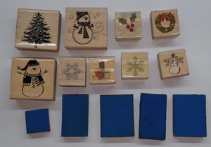Stampin' Up +5 Holiday Christmas Stamp Lot - Picture 1 of 2