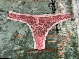 Auden Bragas Mujer L Rosa Encaje Tanga NUEVO - Imagen 1 de 5