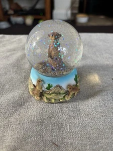 π Meerkat Snow Glitter Globe Cute Animal Yorkshire Wildlife Park Merch NEW - Picture 1 of 13