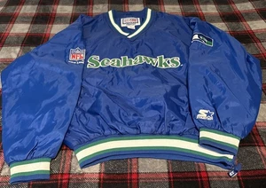 Seattle Seahawks NFL Starter Proline Pullover Jacket Pre-owned Size XL - Picture 1 of 9