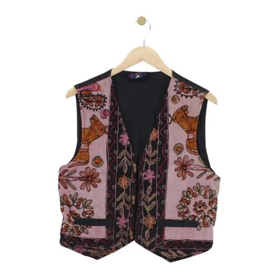 Vintage Waistcoat Womens Size M Multicoloured Boho Floral Vintage Hipster - Image 1 of 4