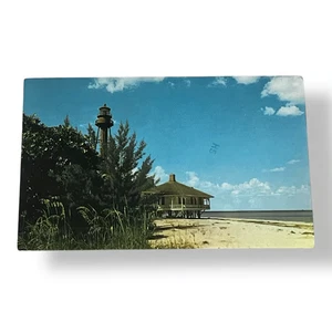 Postal Punto Faro en Tropical Isla Sanibel Florida c1977 Cromo C469 - Imagen 1 de 2