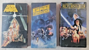 Star Wars Original Trilogy VHS CBS FOX 1990 Return Jedi Empire Back New Hope - Picture 1 of 5