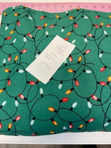 Fleece Fabric Christmas Lights Sold by Yard NEW - Picture 1 of 2